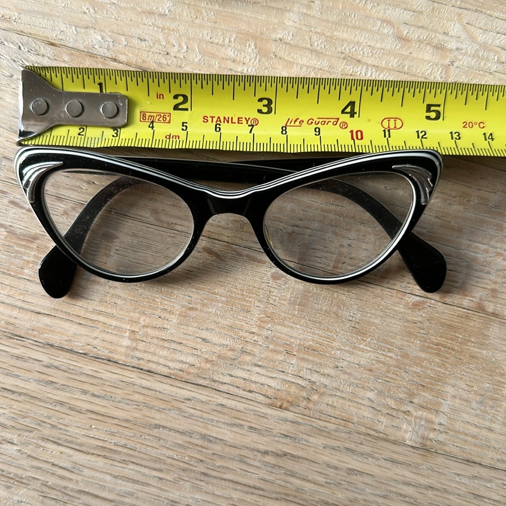 1950s 1960s Vintage CAT EYE Glasses..vintage eyewear. fancy. cat eye. Small - Picture 7 of 11
